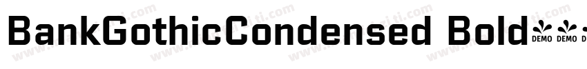 BankGothicCondensed Bold字体转换